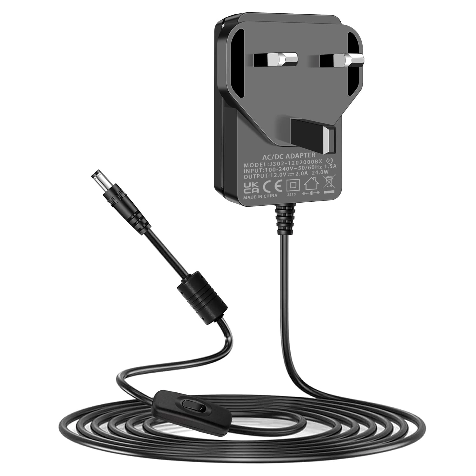 12V 2A AC/DC Power Adapter Wall Charger, Compatible with Seagate Hard Drive Freeagent Goflex WD Western Digital My Book Essential Digital External Hard Drive HDD WD My Cloud Power Supply