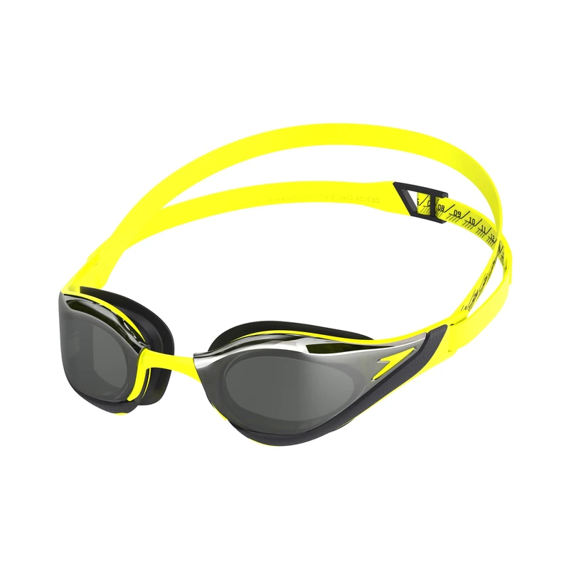 Speedo Unisex-Adult Fastskin Pure Focus Swimming Goggles | Competitive Racing Goggles | Anti-fog | Anti-leak Goggles, Hyper Yellow/Cobalt/Emerald, One Size