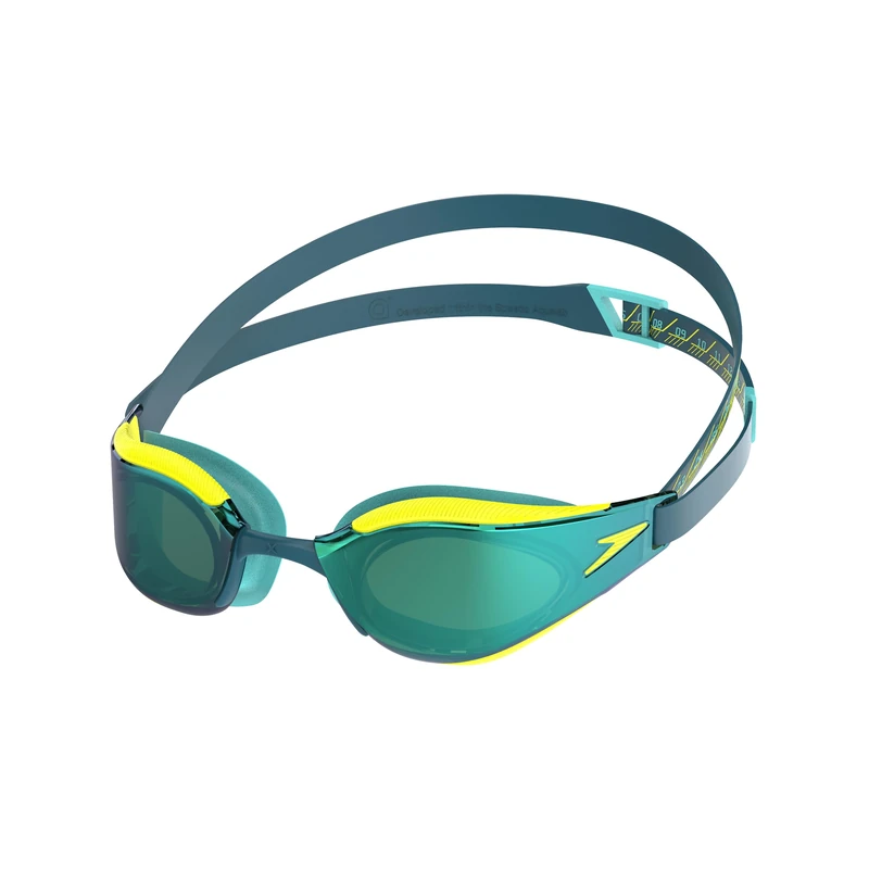 Speedo Fastskin Hyper Elite Swimming Goggles, Hyper Yellow/Cobalt/Emerald, 1Sz