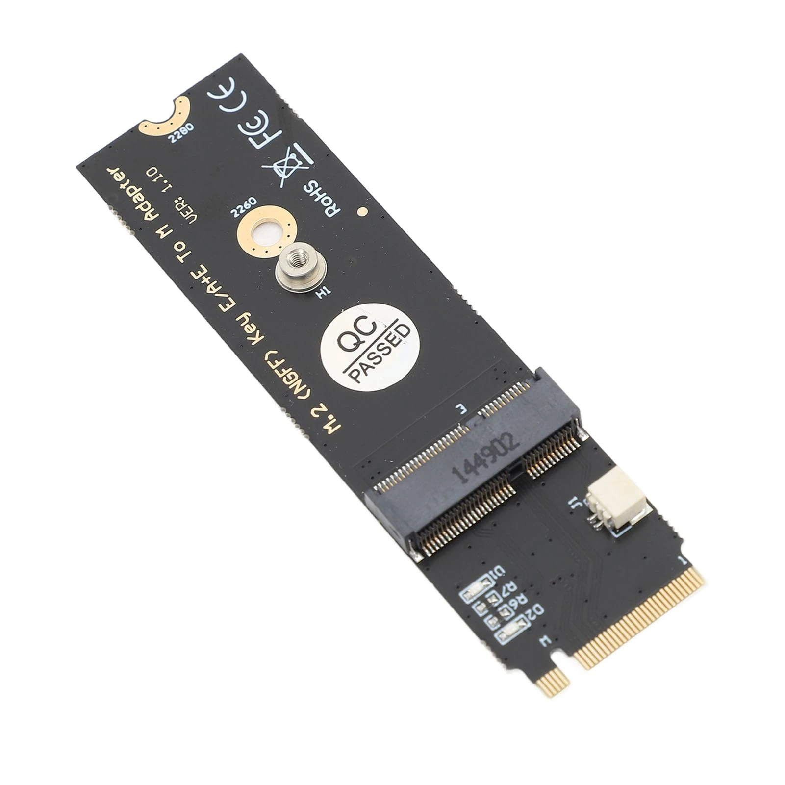 M.2 NGFF A E Key WiFi Card to M.2 Key M SSD Adapter, Supports AX200 AX201 AX210, PCIe X1 and USB2.0 with OS Support for OS X,