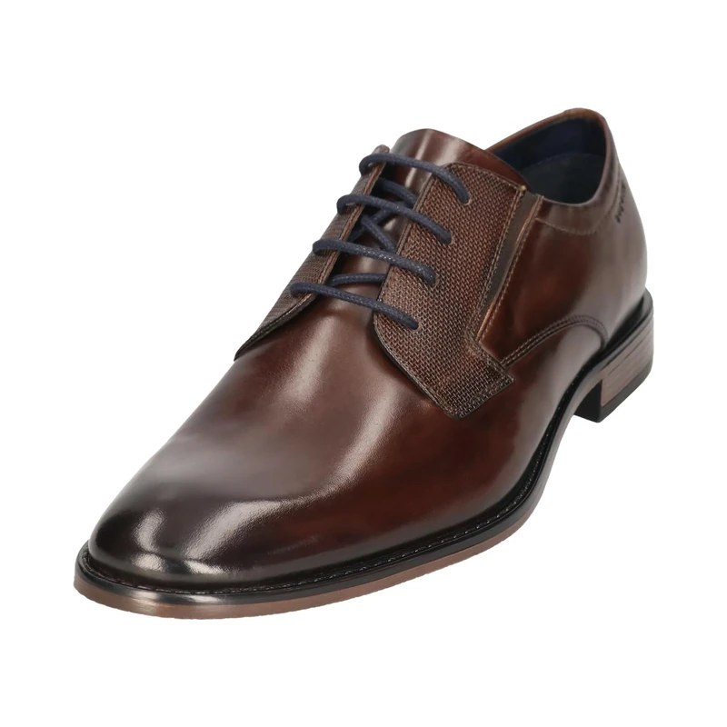 bugatti Men's Derby-schnürschuh mit Geprägten Elementen Lace-up, Dark Brown, 9 UK