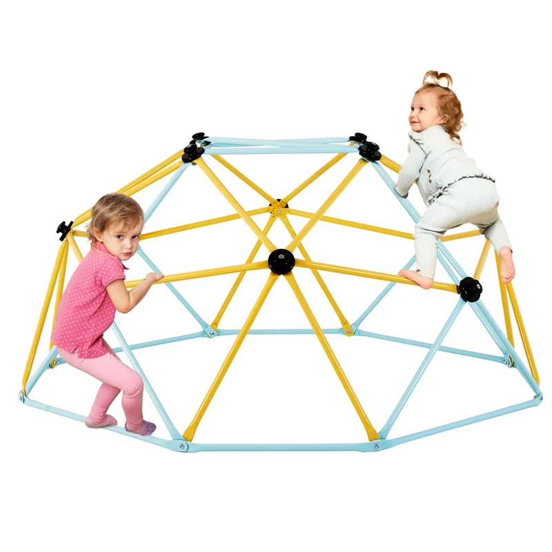 VEVOR Climbing Dome, 6FT Geometric Dome Climber Play Center for Kids 3 to 9 Years Old, Jungle Gym Supports 600LBS and Easy Assembly, with Climbing Grip, Outdoor and Indoor Play Equipment for Kids - Image 1