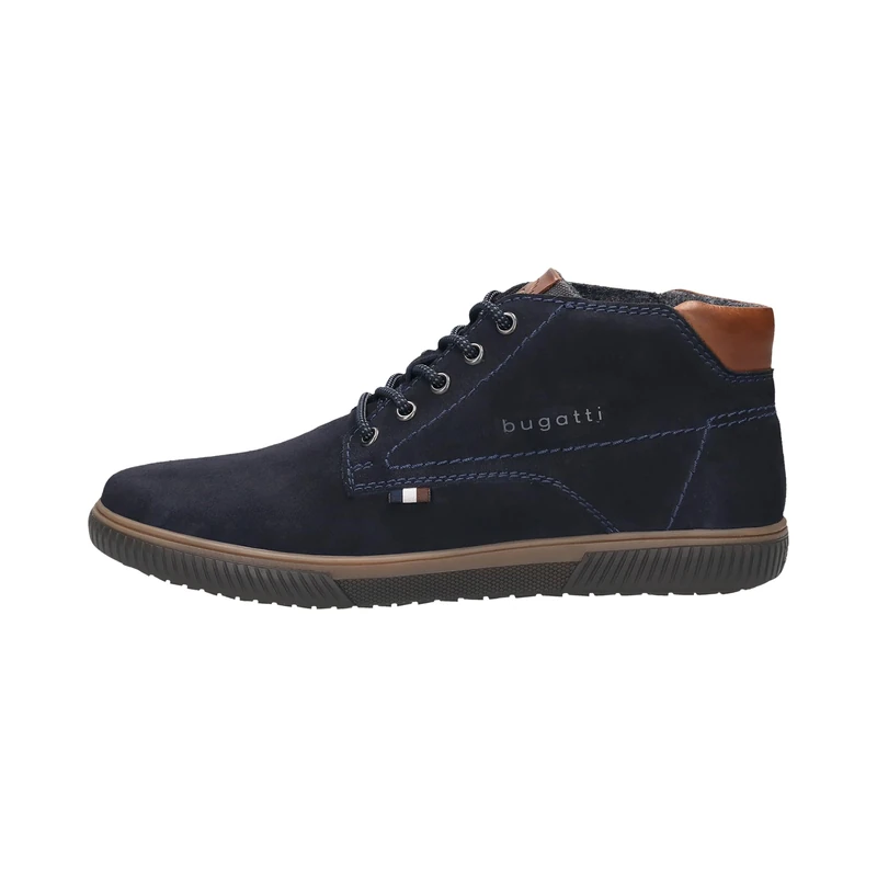 bugatti Men's Lace-Up Boots, Men's Boots, Cold Lining, Interchangeable Footbed, Dark Blue 4100, 10.5 UK - Image 1