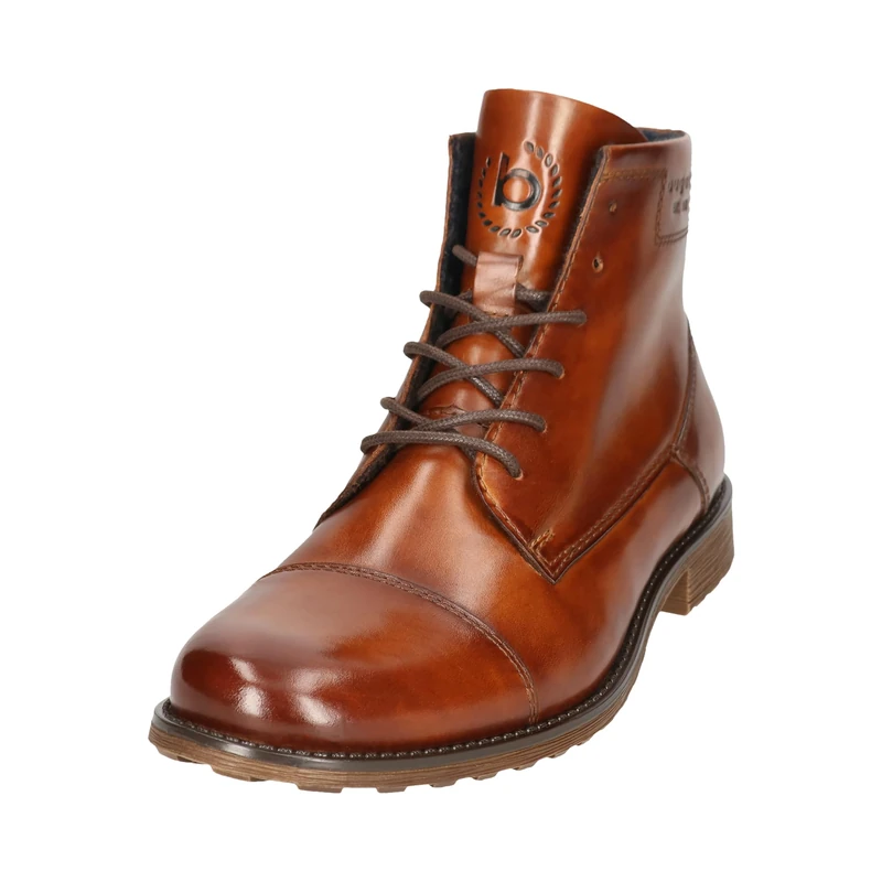 bugatti Men's Lace-up Boot mit Zipper im Businesslook Fashion, Cognac 6300, 8 UK - Image 1