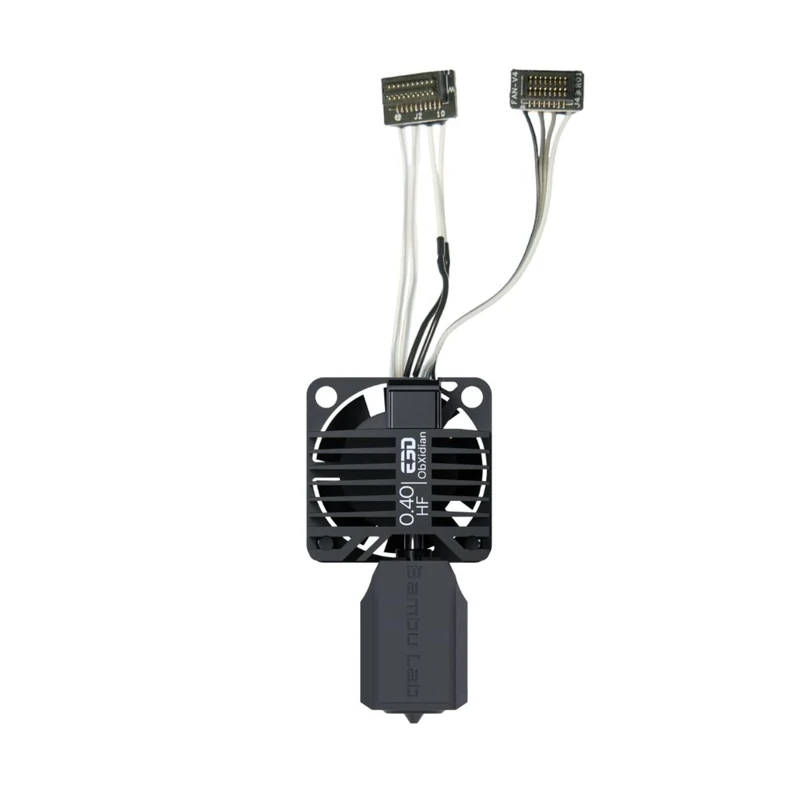 E3D High Flow ObXidian™ Bambu Lab P1P/P1S (0.4mm) Complete HotEnd, 60% Increased Flow Rate, Smooth 3D Printing, Ideal for Fiber-Filled Filaments, Bambu Approved