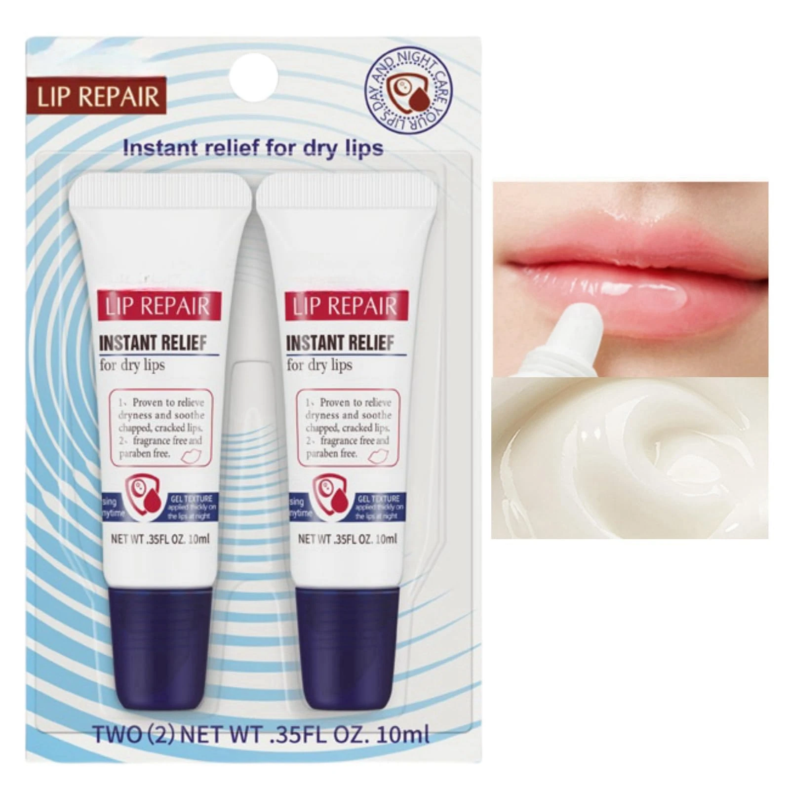 2PCS Lip Repair Ointment,Lip Balm Repair,Lip Repair Cream,Lip Balm Set with Protect,Long-Lasting Moisture to Soothe Dry Chapped Lips,lip repair balm, Lip Tube Moisturizer Intensive for Cracked