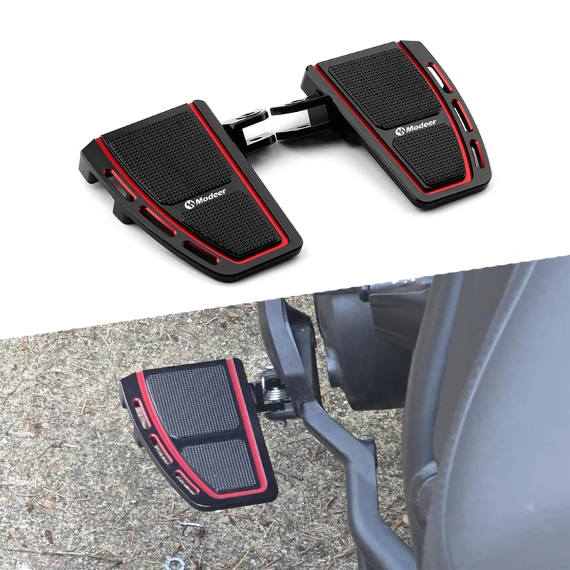 Modeer For H-onda Rebel CMX 1100 2021 2022 2023 Motorcycle Wide Footpeg Front Rider Footboards Enlarger Foot Pegs Rest Pedals rebel 1100 cmx 1100 Accessories (modeer-red)