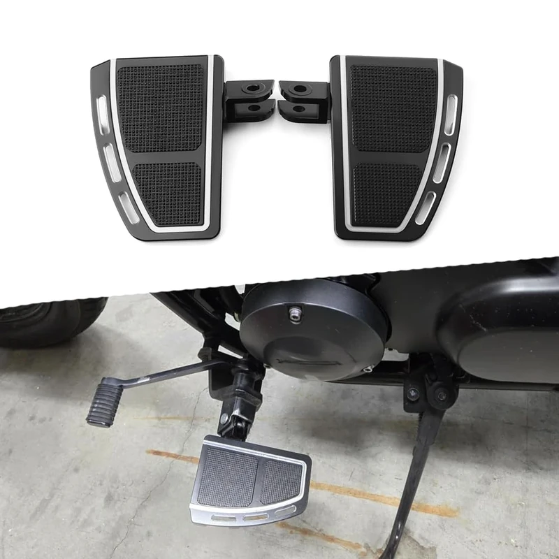 Modeer For H-onda Rebel CMX 1100 2021 2022 2023 Motorcycle Wide Footpeg Front Rider Footboards Enlarger Foot Pegs Rest Pedals rebel 1100 cmx 1100 Accessories (nologo-silver)