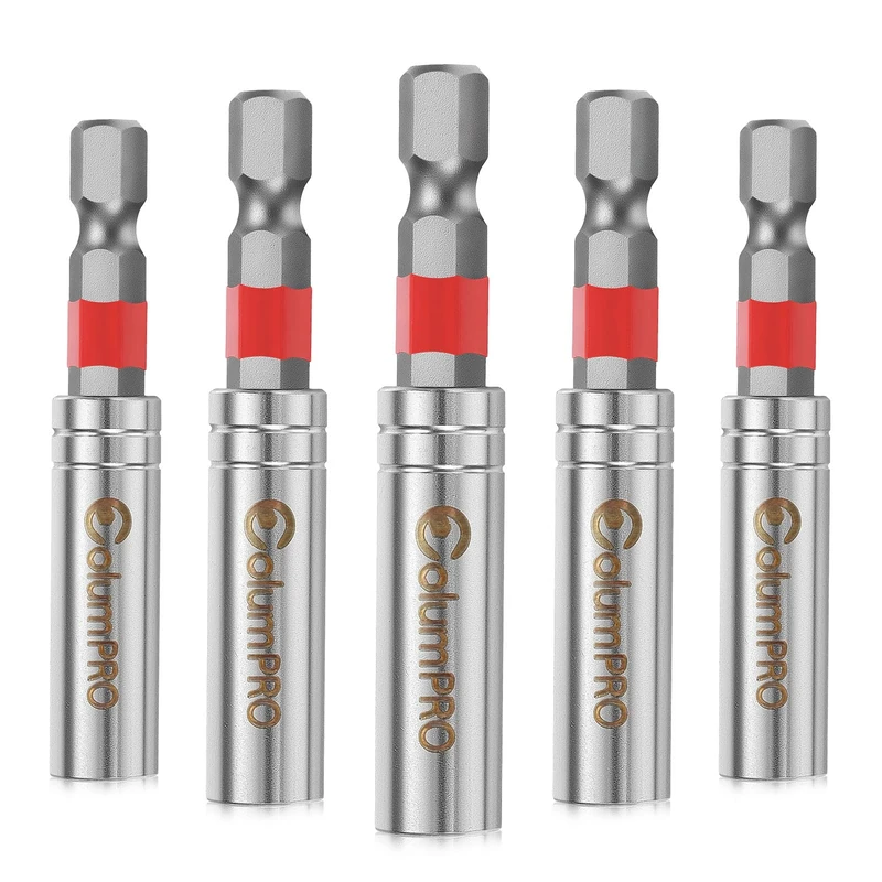 ColumPRO Magnetic Bit Holder Set, 5PCS 60mm Drill Bit Holders for Screwdriver Bit.