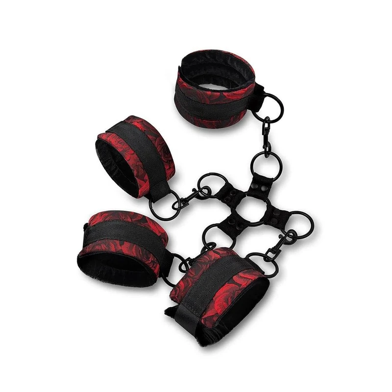 Secret Kisses Rosegasm 5Pc Hogtie Set Black One Size