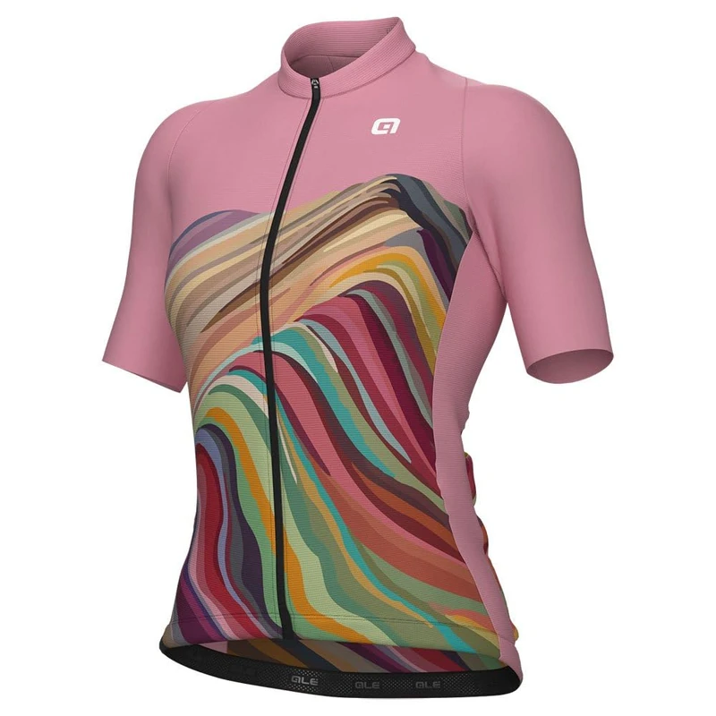 Alé Cycling Women's PR.E Rainbow Short Sleeve Jersey, Pink, XL