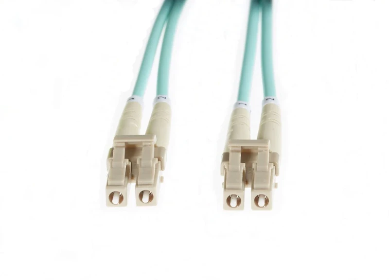 4Cabling 25m LC-LC OM4 Multimode Backwards Compatible With OM3 Fibre Optic Duplex LSZH Patch Lead 2mm Oversleeving AQUA