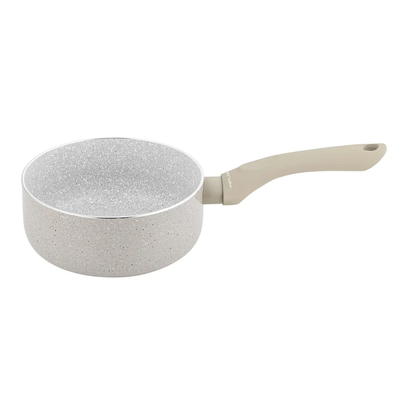 FLORINA Serrano Aluminium Pot 2.1 L 20 cm I Pots with Soft Touch Handles I Lightweight and Durable Pot I Non-Stick Coating I Ribbed Structure Cooking Pot with Elegant Design