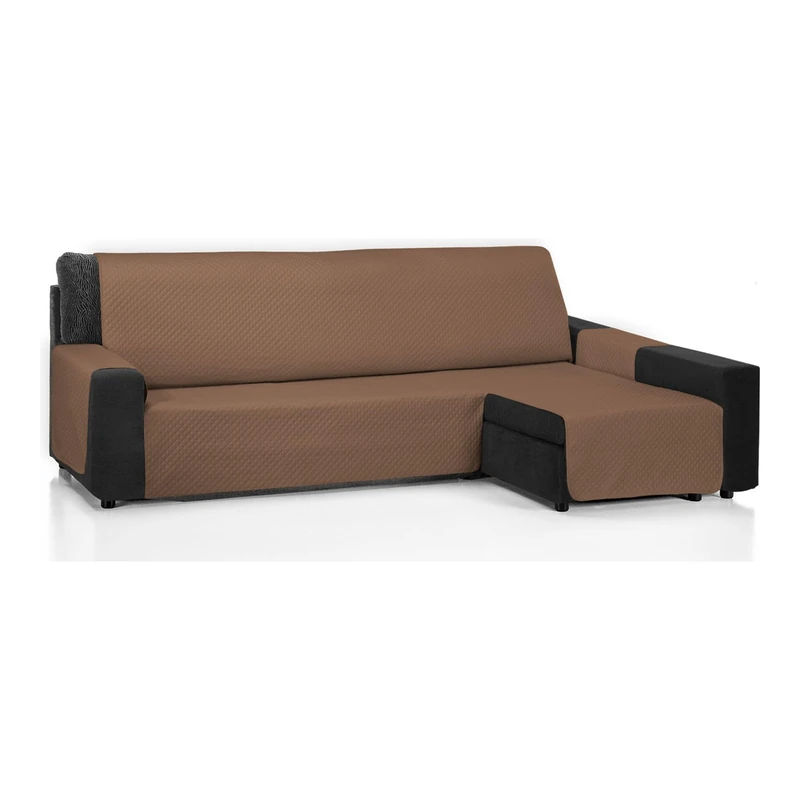 ECOMMERC3 | Chaise Long Sofa Cover 240 cm Validó for Chaise Long Arm Right and Left - Adjustable Chaise Sofa Cover - Brown