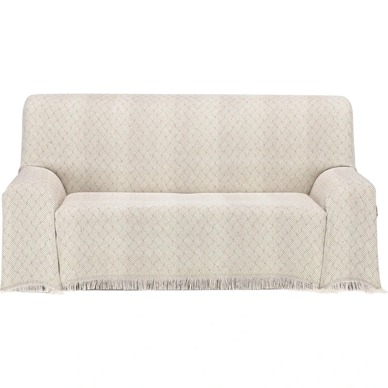 ECOMMERC3 | Multipurpose Bedspread Size 230 x 260 cm for Sofa or Bed – Multi-purpose Foulard Extra Soft Feel Beige