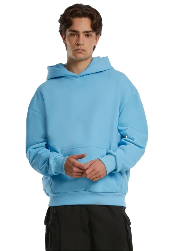 Urban Classics Men's Hooded Pullover, Ultra Heavy Oversized Hoodie, Casual Hoodie for Men, Oversized Fit, Baltic blue, 3XL