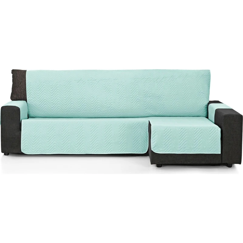 ECOMMERC3 | Cover for Chaise Long Sofa 240 cm Validó for Chaise Long Arm Right and Left - Adjustable Chaise Sofa Cover - Aquamarine Colour
