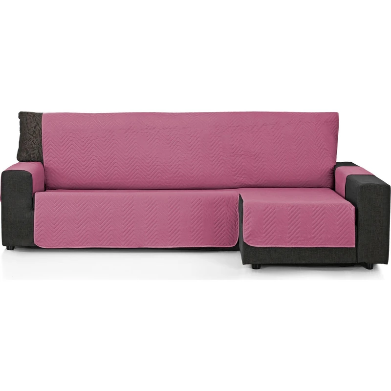 ECOMMERC3 | Chaise Long Sofa Cover 240 cm Validó for Chaise Long Arm Right and Left – Adjustable Chaise Sofa Cover Aubergine Colour