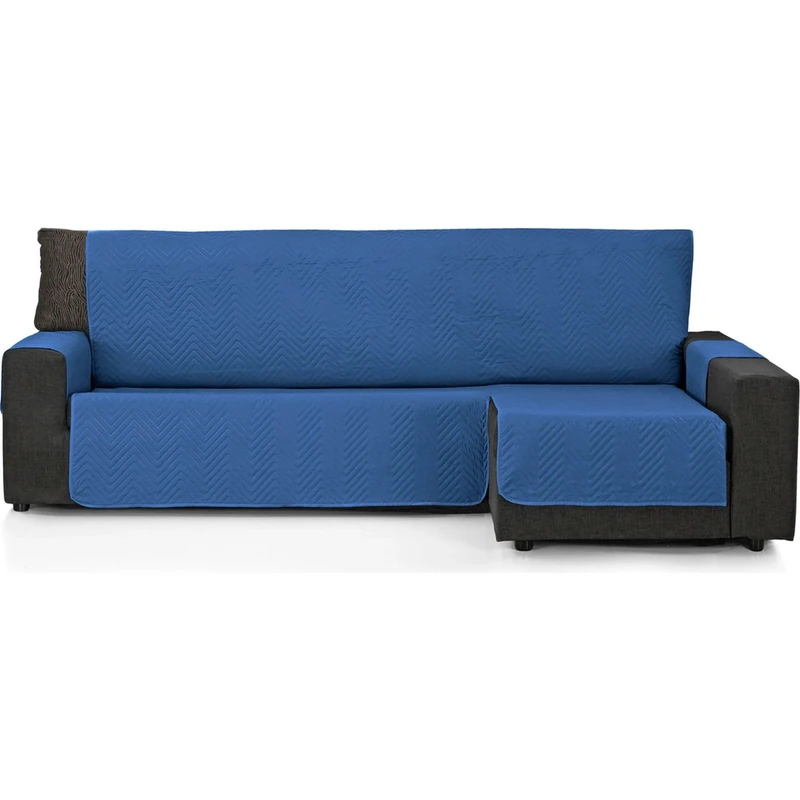 ECOMMERC3 | Chaise Long Sofa Cover 240 cm Validó para Chaise Long Arm Right and Left - Adjustable Chaise Sofa Cover - Blue