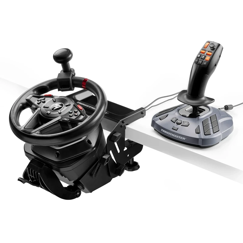 Thrustmaster T128 SimTask Pack with racing wheel and FarmStick: Complete control and mounting system for farming simulation games for PC