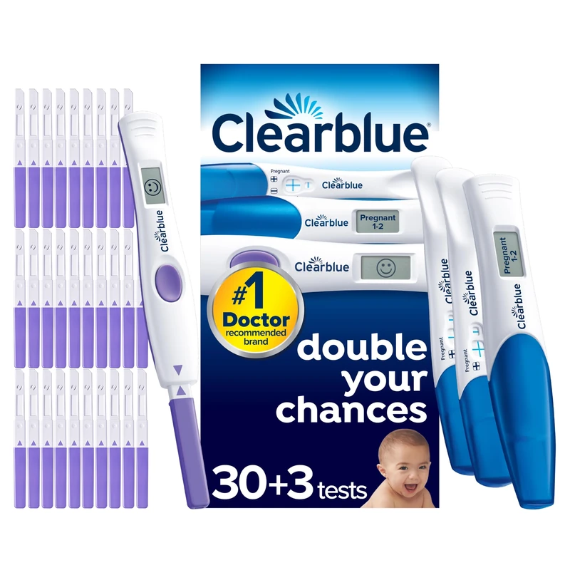 Clearblue Advanced Digital Ovulation Test and Early Pregnancy Test - Trying for A Baby Kit, Double Your Chances of Getting Pregnant, 30 Digital Ovulation Tests and 3 Pregnancy Tests