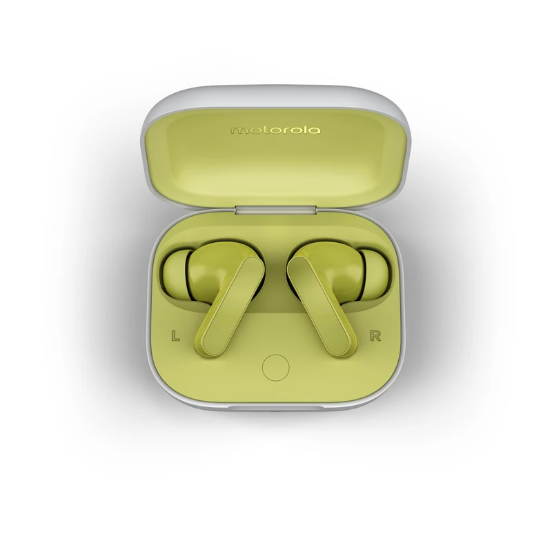 Motorola Moto Buds: Wireless Headphones, Optimal Quality Sound and High Resolution Audio, Active Dynamic Noise Cancellation, Optimal Integration with the Moto Ecosystem, Green
