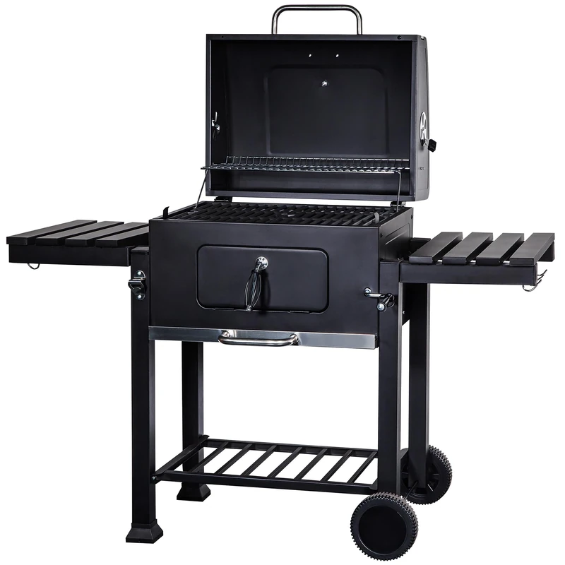 George Foreman XL Charcoal BBQ - Black Outdoor Smoker GFCSBBQXL