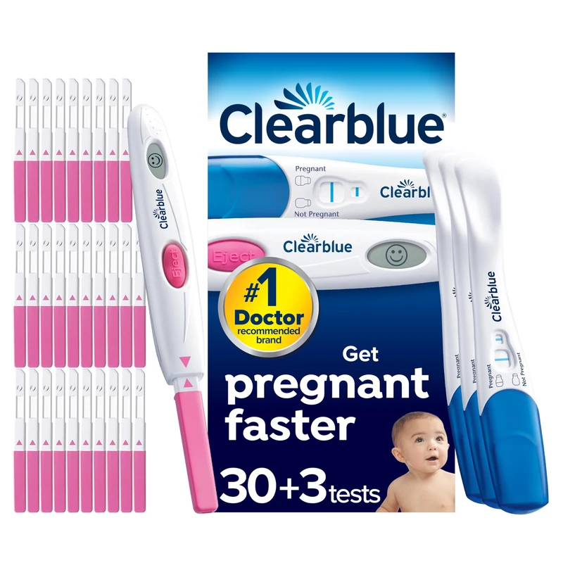 Clearblue Digital Ovulation Test and Early Pregnancy Test - Trying for A Baby Kit, Proven to Help You Get Pregnant, 30 Digital Ovulation Tests and 3 Ultra Early Pregnancy Tests