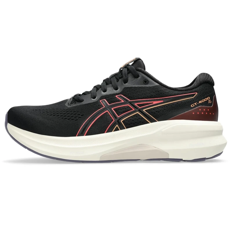 ASICS Women's GT-4000 4 D Running Shoes, Black/Coral Reef, 5.5 UK - Image 1