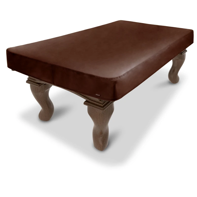 GoSports 6 ft Premium Leatherette Pool Table Cover - Waterproof & Tearproof - Heavy Duty Indoor & Outdoor Billiard Table Cover - Brown
