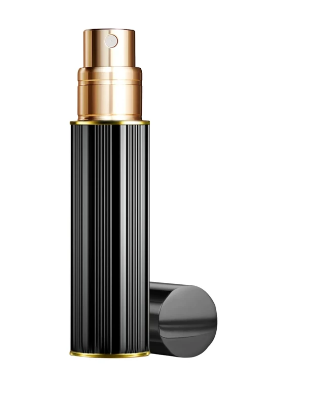 BRARIOS 10ml Perfume Atomiser Refillable, Travel Size Portable Atomiser Spray,Mini Empty Perfume Bottle,Leak Proof Cologne Dispenser for Women and Men(Black/10ml)