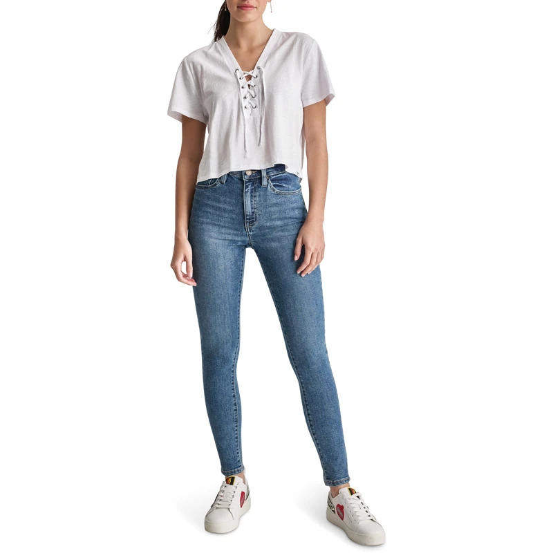 DKNY Women’s Bleecker Shaping Skinny Jeans, Dekalb Wash, 26