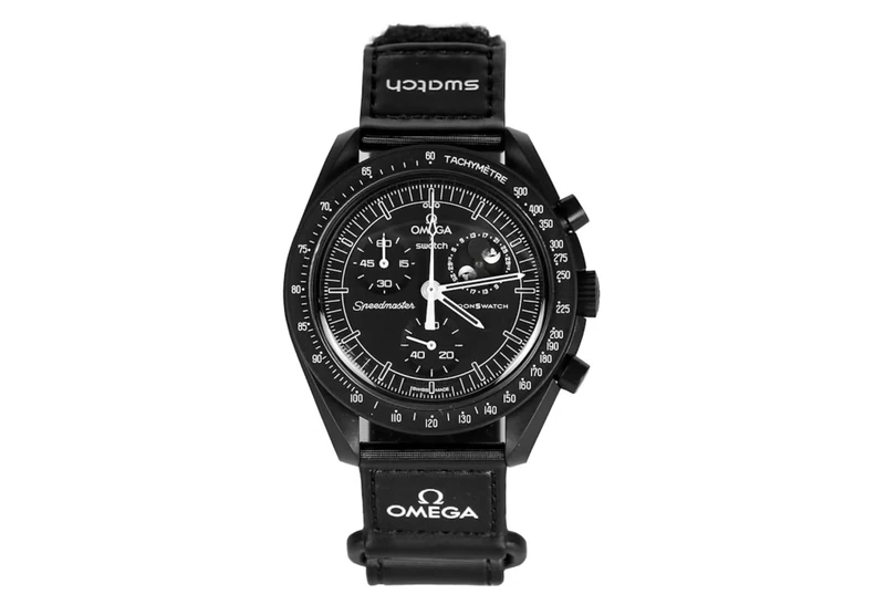 Swatch Moonswatch Omega x Mission to the Moonphase Snoopy Black Watch - Image 1