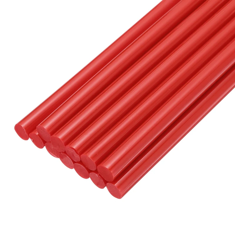 sourcing map Mini Hot Glue Sticks for Glue Gun 7mm x 200mm Red 12pcs