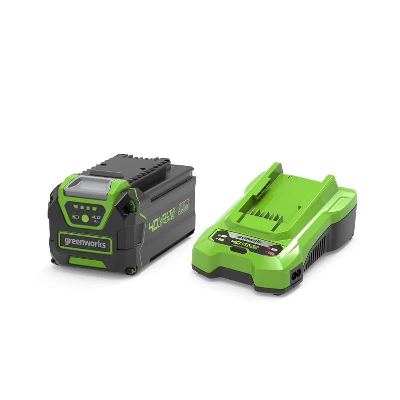 Greenworks 40V Battery & Universal Charger Kit Original 4 Ah Powerful Lithium-Ion Battery + 2A Charger Compatible with All Tools from The Greenworks 40V Garden & Power Tool Range GSK40B4