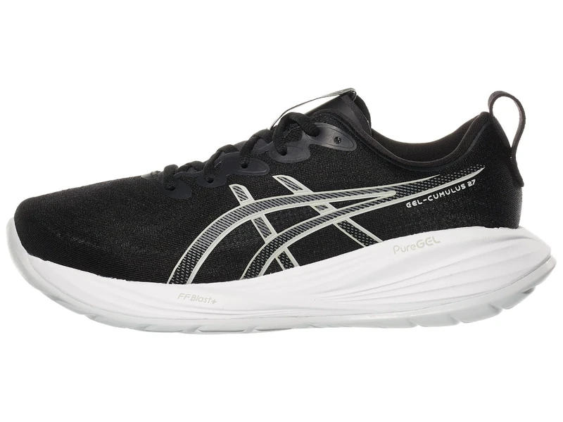 ASICS Men's Gel-Cumulus 27 Running Shoes, Black/Concrete, 10 Wide