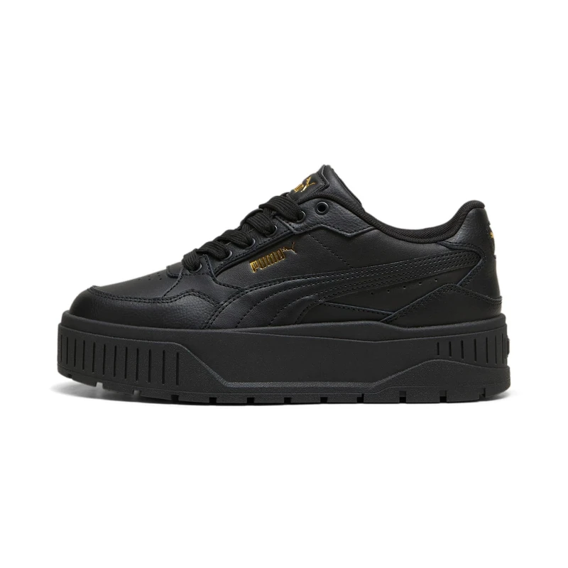PUMA Kaia Womens Sneakers, PUMA Black-PUMA Black-PUMA Gold, 7.5 UK