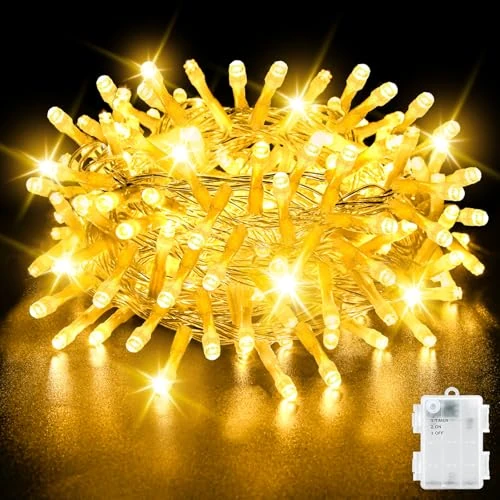 Gcstnn Battery Fairy Lights, 3M 30 LED Fairy Lights Battery Operated with Timer, IP65 Waterproof String Lights for Jar Garden Camping Christmas Indoor Outdoor Decorations