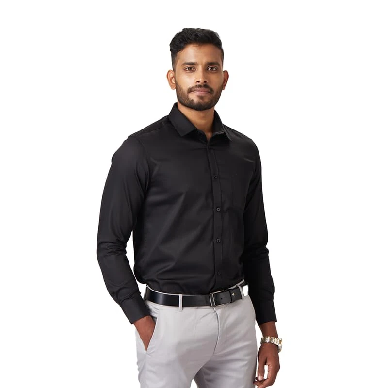 Kut for You Men's KFU-BFS-Blck-RF-M Dress Shirt, Black, M - Image 1