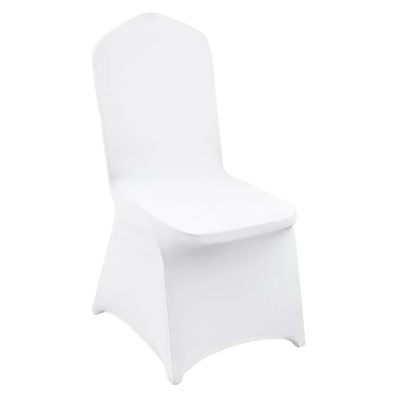 VEVOR Stretch Spandex Folding Chair Covers, Universal Fitted Chair Cover, Removable Washable Protective Slipcovers, for Wedding, Holiday, Banquet, Party, Celebration, Dining (200PCS White)