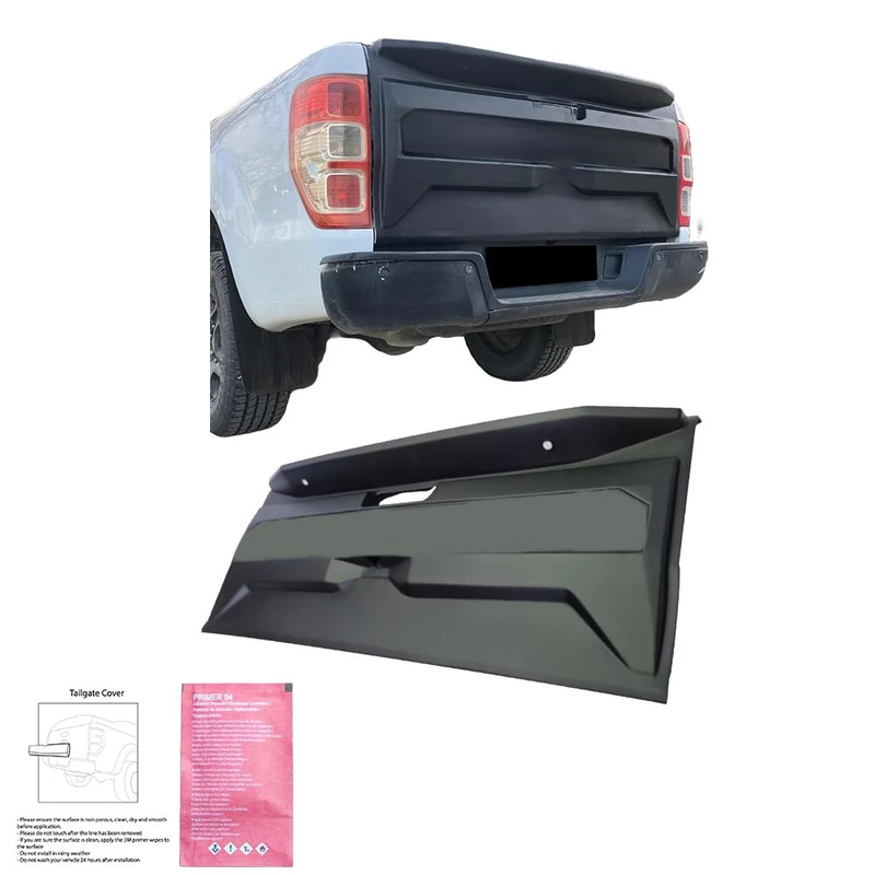 Oneway Tailgate Cover compatible with Ford Ranger T6/T7/T8 2012-2022 - Matt black - Image 1