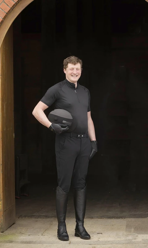 Rhinegold Mens Waterproof Winter Breeches-32-Black