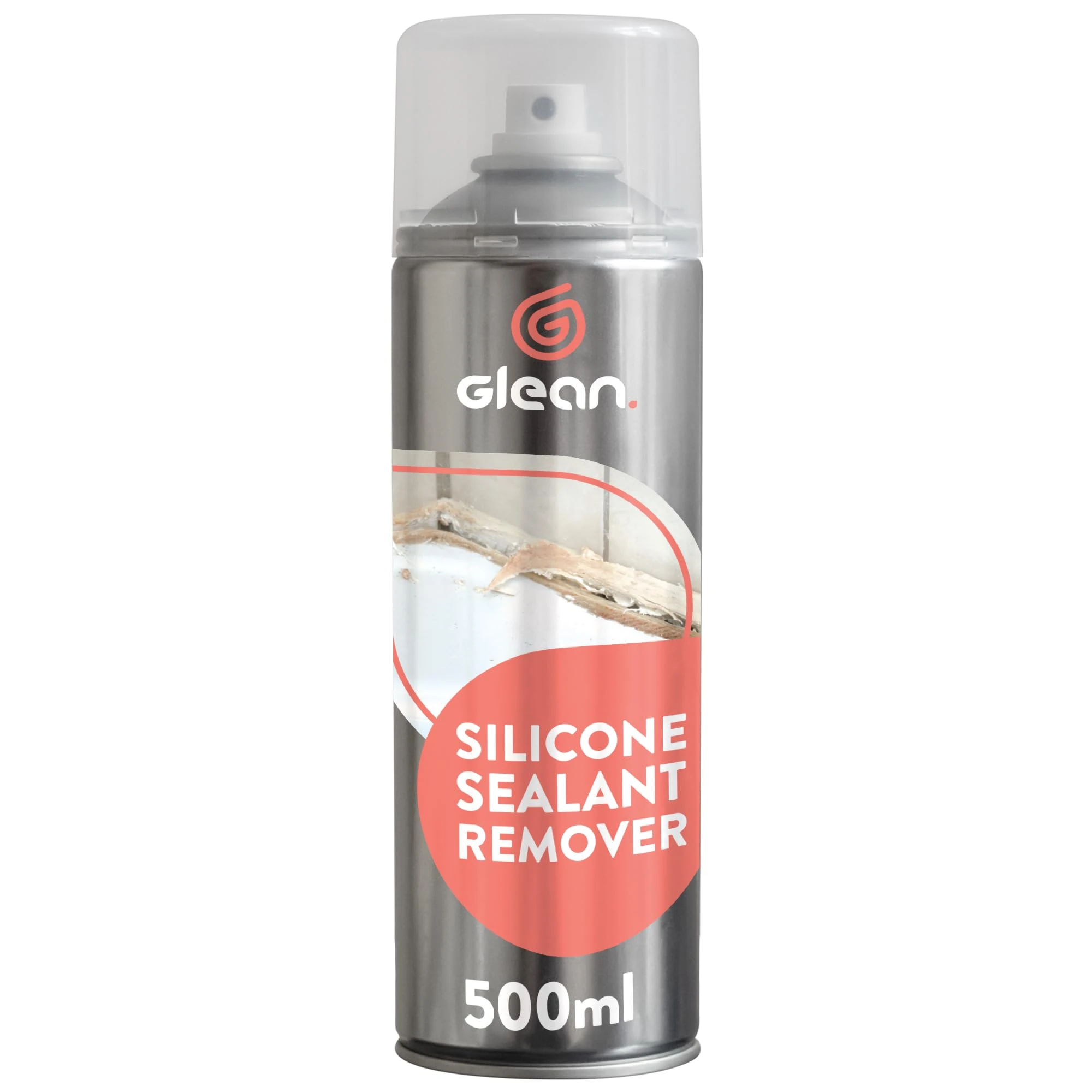 GLEAN Silicone Sealant Remover Spray | 500ml | Powerful, Fast Acting Silicone Remover | Easy Application Spray For Removing Bathroom Sealant | Shower Trays, Baths, Sinks, Toilets