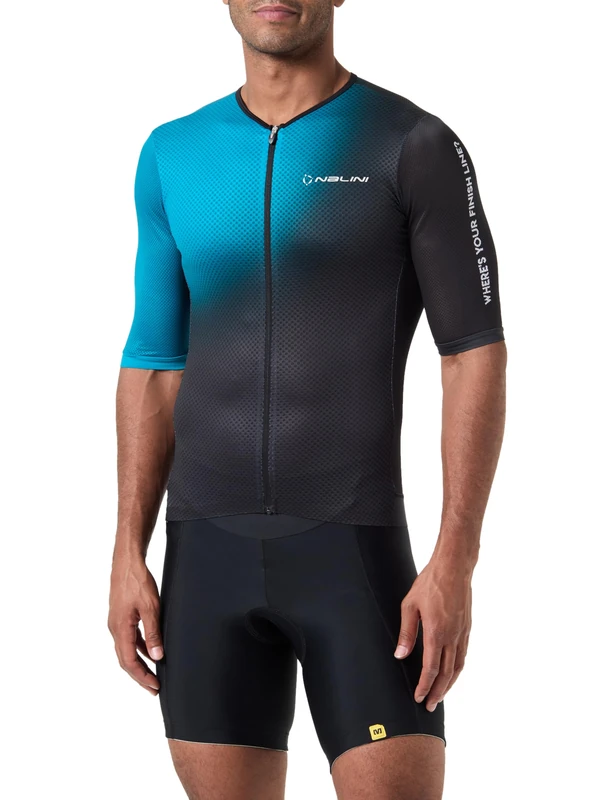 Nalini 03256601100C000.10 Mesh Men's T-Shirt Black/Blue M, Black/Blue, M