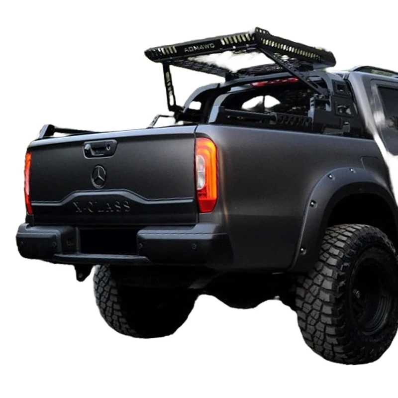 Oneway Tailgate Cover compatible with Mercedes X-Class W470 2017- - Version 2 - Matt black