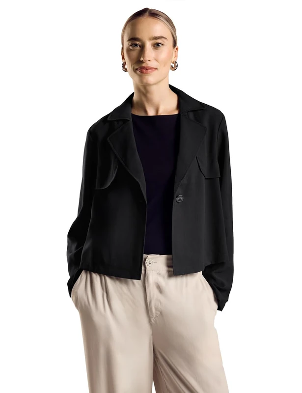 Street One Women's A212210 Short Trench Coat, Seafoam Green, One Size