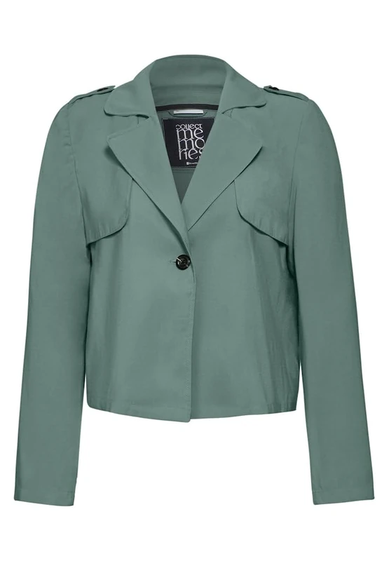 Street One Women's A212210 Short Trench Coat, Seafoam Green, One Size