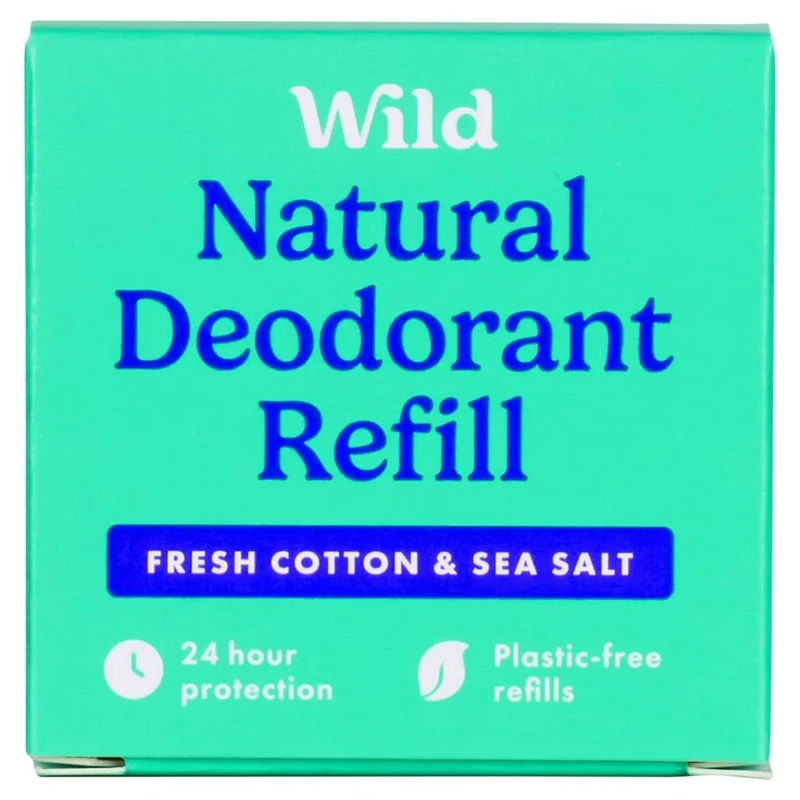 Wild Natural Deodorant Refill Fresh Cotton & Sea Salt 40g