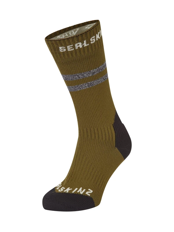 SEALSKINZ | Runton | Unisex Waterproof Cold Weather Mid Length Merino Wool Lined Sock | Outdoor Adventure & Winter Sports, Hiking | Hydrostop to Block Water Penetration