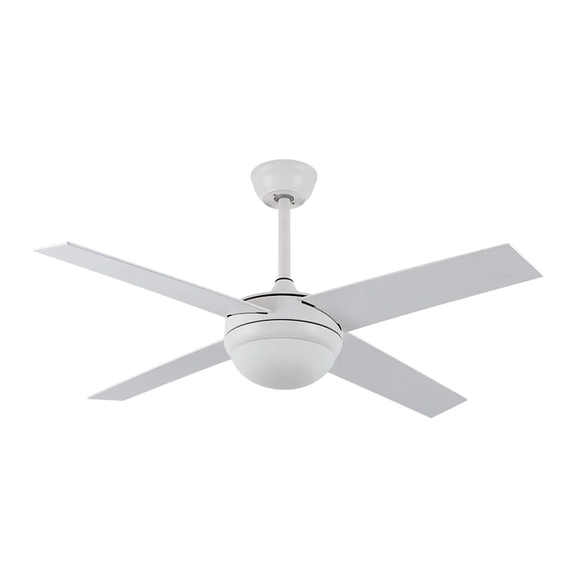 Eden pulse White ceiling fan 4 reversible blades beech, 2 E27 lamp holders, control, timer, 35/45x116.8x116.8 cm - Image 1
